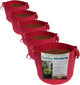 EnRoot Products LLC RootEase 5-Pack Garden Planting Fabric Pot, Heavy Duty Durable Grow Bags/Planter, Raised Bed Gardening, Eco-Friendly Grow Bags with Handles (3 Gallon, Red)