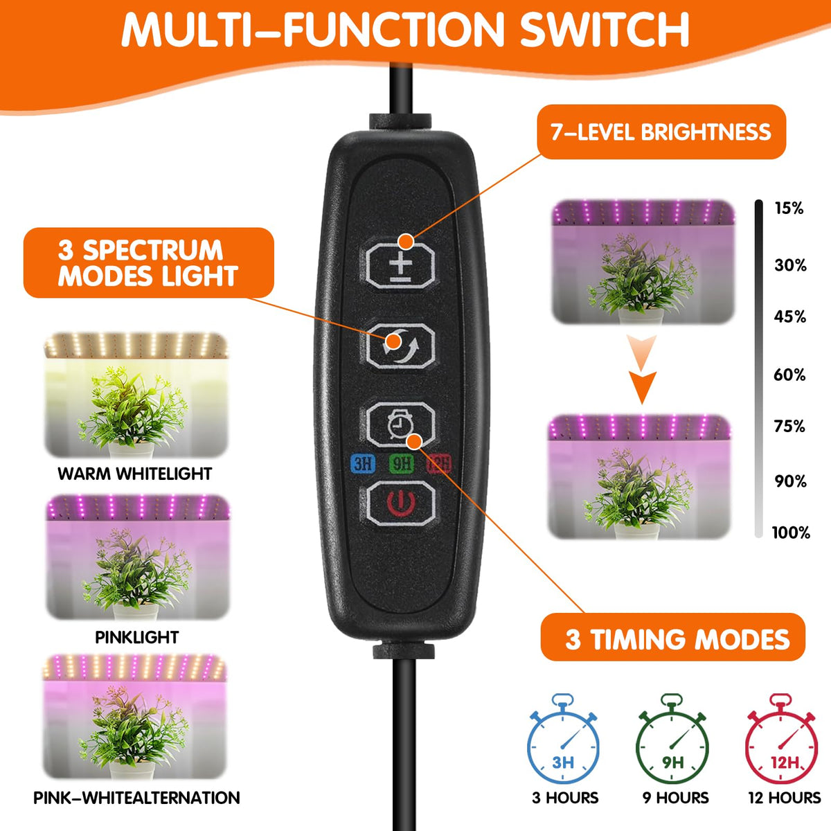 Heliotera Mini Greenhouse with Grow Light for Indoor Seed Starting (Black)