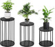 Leinade Plant Stand Indoor,small plant stool,Flower Pot Corner stand holder,Mid Century Heavy Duty Metal Tall Home Decor,Modern Round End Table,Small Rustic Display Stand for Living Room,Bedroom(Black,3 Packs)