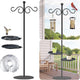 Upgraded 74" Shepherd's Hook for Bird Feeder，Floor Hanging Plant，Wind Chime Stand, Waterproof Metal & Adjustable-Height Standing Pole Holder for Lantern and Wreath, Indoor & Outdoor（2 Placement Racks)