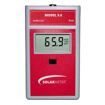 Solarmeter Model 9.6 Visible Red Light Meter, Handheld Digital Radiometer and Light Bulb Tester for Measuring Red Light for Collagen Stimulation & Wound Healing Lamps, 0-199.9 mW/cm², Made in USA