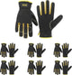 HANDLANDY Men Leather Gardening Gloves, Utility Work Gloves for Mechanics, Construction, Driver