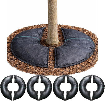 SteadySpring® Smart 30+Day Tree Watering Mat Auto Refills with Rain for Trees with ~20 in (16 in to 23 in) Root Ball - Watering Mat Plus Weed Barrier and Frost Protection Blanket (4)
