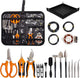 Bonsai Tools Kit 20 Pcs Garden Tools Set for Beginner, Gardening Gift for Women Men, Includes Bonsai Wire Kit, Plant Mat, Pruning Shears, Bonsai Scissors, Succulent Tools in Leather Storage Bag