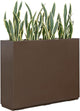 Wallowa Metallic Heavy Planter for Outdoor Plants, 38Lx10Wx30H Inches Tall and Long Metal Divider Planter Box for Outside & Indoor, No Assembly Required (Espresso)
