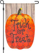 3D Halloween Trick or Treat Pumpkin Blackout Garden Flag ,Vertical Double Sided 12×18 Inch Retro Rhombus Pumpkin Yard Lawn Porch Flag ,Halloween Decorations Outdoor, Rustic Farmhouse Decor