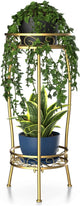 H HOMEXIN Plant Stand Indoor- 2 Tier Metal Tall Plant Stand 26.5" Flower Stand Holder Heavy Duty Rustproof Plant Shelf Rack for Corner Garden Patio Lawn Balcony office Outdoor