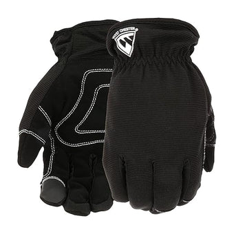 West Chester High-Dexterity Lined Men's Work Gloves, PosiTherm Lining, Winter Weather Gloves, Touch Screen Capable, Black, Large, (96156BK-L)