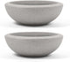 ARBORA 26" Santorini Bowl 2-Pack with Stone Blend Concrete Gray Finish - Polyresin Indoor and Outdoor Planters, Durable, Weatherproof, Lightweight, Large Plant Pots for Patio, Garden, Deck, Entryway