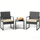 Gizoon 3 Pieces Patio Furniture Sets, Cushion-Beige
