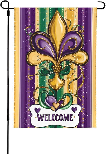 Metal Decoration Garden Flag 12x18 Inch Double Sided All-Weather Polyester Outdoor Flag For Patio Lawn Yard And Garden Welcome Decor