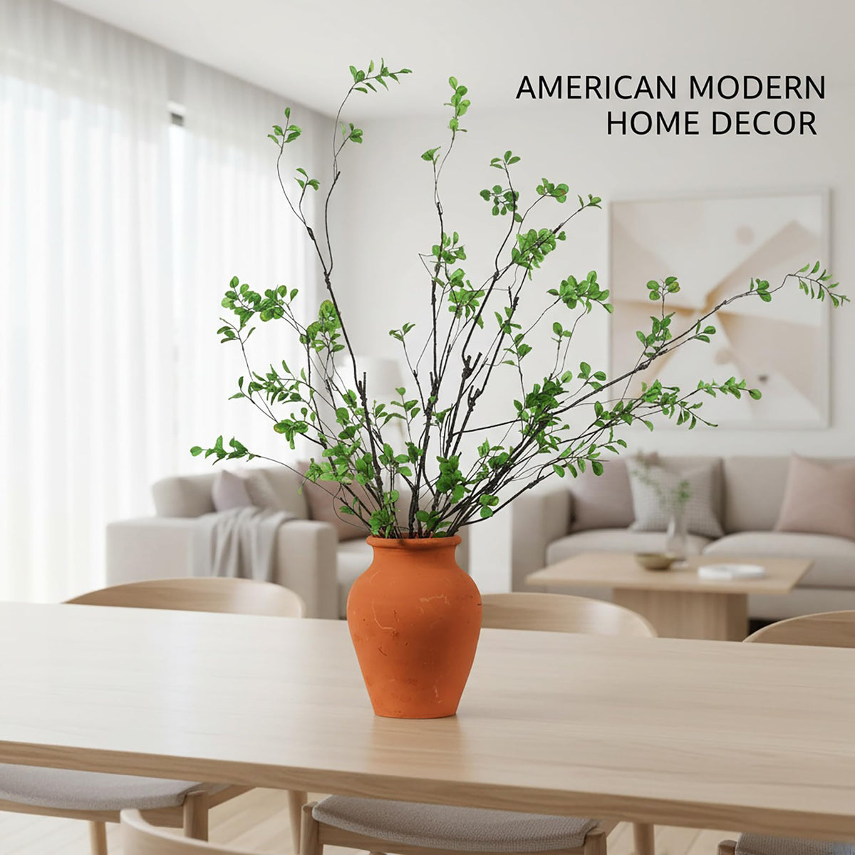 MISSWARM Faux Eucalyptus Stems for Vase, Artificial Greenery Branches 5pcs