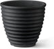 ARBORA 13" Ibiza Polyresin Indoor and Outdoor Planter with Classic Black Finish - Durable, Weatherproof, Lightweight, Large Plant Pot for Patio, Garden, Deck, Entryway