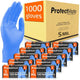 Blue Nitrile Gloves for Food Prep - 5 Mil Food Prep Gloves - Textured Food Handling Gloves Disposable Latex Free