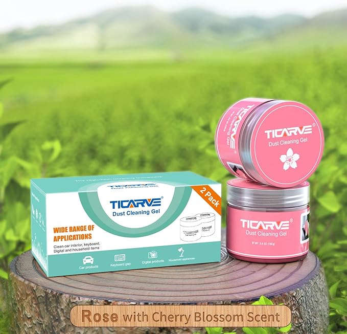 TICARVE 2Pack Cleaning Gel Car Putty Car Clean Putty Gel Auto Tools Car Interior Cleaner Car Cleaner Car Cleaning Slime Car Assecories Keyboard Cleaner Rose (320g/11.2oz)