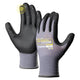COOLJOB 3/12/36 Pairs Nitrile Rubber Dipped Safety Work Gloves with Grip Dots, Seamless Knit Nylon Gloves with 2 Fingers Touchscreen, Non-slip Coated for Warehouse, Home Improvement, Yard, Grey Large