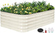 GoCampDriect 4 in 1 Raised Garden Bed - 5x3x1.4ft Galvanized Raised Garden Boxes Outdoor Corrosion Resistant | Variable Shape 6x2x1.4ft Metal Raised Garden Beds for Planting Vegetable, Fruits,Flower