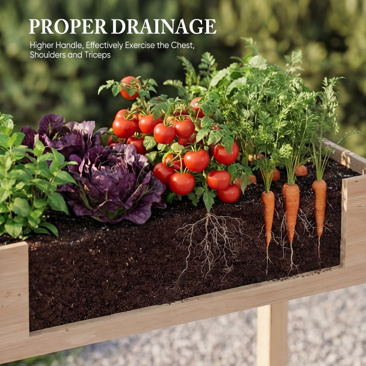 DUMOS 72x23x30 Inch Raised Garden Bed, Elevated Wood Planter Box with Legs