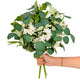 YUGALI 4Pcs 16" Artificial Eucalyptus & White Cherry Blossom Stems