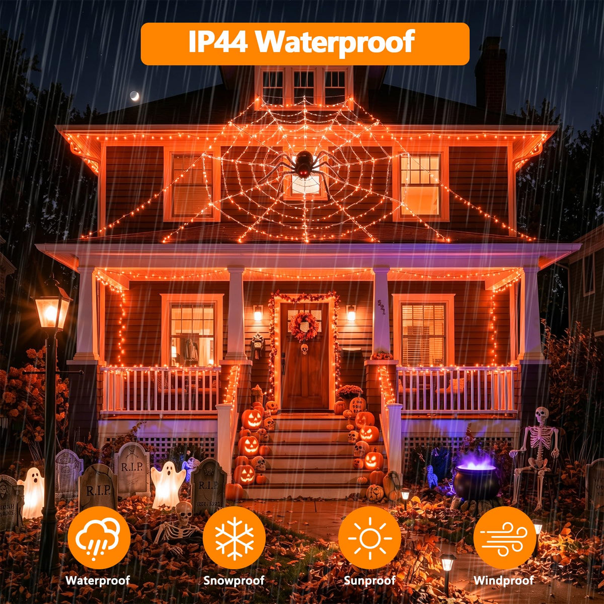 KAQ 240LED 88Ft Connectable String Lights Indoor Outdoor Clear Wire