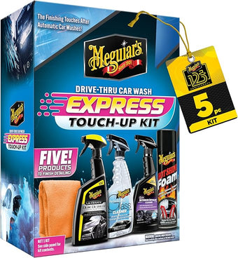Meguiar's Drive-Thru Car Wash Express Touch-Up Kit - The Perfect Car Detailing Kit for Touching Up After Running Through an Automatic Car Wash or After Washing Your Ride at Home, Clean Inside and Out