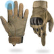 Tactical Gloves for Men, Shooting & Motorcycle Gloves with Hard Shell Knuckle Protection & Leather Palm for Airsoft Motorcycle Cycling Paintball Sports Climbing Training Hunting