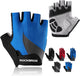 ROCKBROS Cycling Gloves for Men Women - Breathable Gel Pad Road Mountain Bike Gloves - Touch Screen Anti-Slip MTB Gloves for Cycling Workout Outdoor Sports