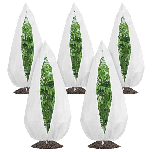 Gardzen 5-Pack Heavy Duty Plant Covers Freeze Protection, 54”×72”