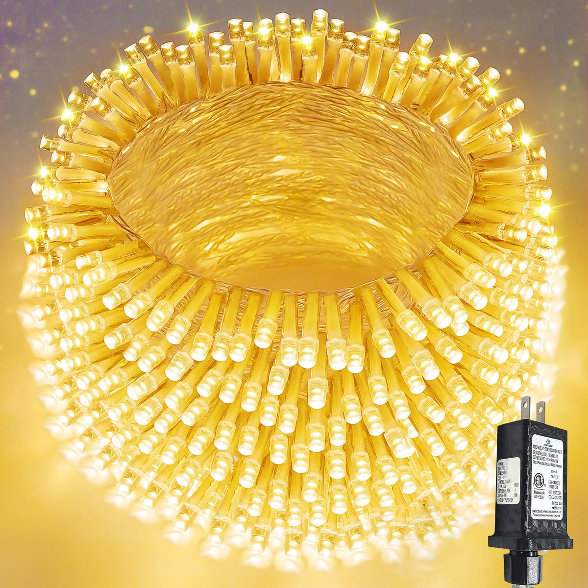 500 LED String Lights, 180FT Super-Long Christmas Lights Outdoor Indoor