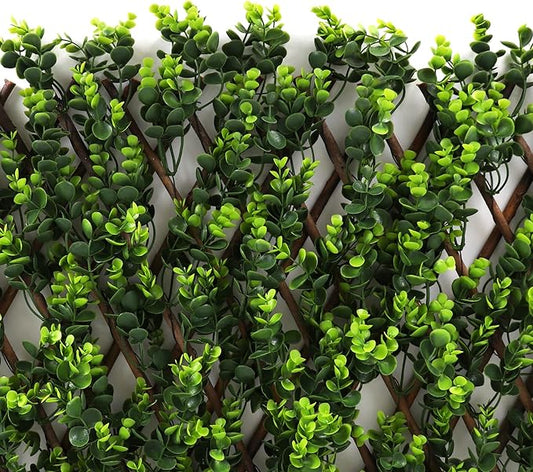 3rd Street Inn™ Leaf Trellis - Bamboo Greenery Panel - Boxwood and Ivy Privacy Fence Substitute - DIY Flexible Fencing (1, Wintergreen)