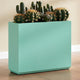 Wallowa Metallic Heavy Outdoor Planter Box, Span Planter, Long and Tall Divider Planter, 30Lx10Wx24H, Aqua Blue, No Assembly 30.8 Pounds