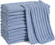 Kitchen Dish Cloths,Super Absorbent Coral Velvet Dish Towels,Quick Drying Kitchen Towels No Lint Dish Rags,Reusable Household Microfiber Cleaning Cloth,12X12 inches (12 Pack,Navy Blue Streak)