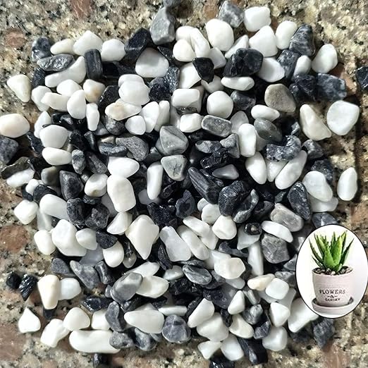 1LB Natural Gravel Pebbles, Cactus and Succulent Plants Pebbles, Small Decorative Polished Stones, Mixed Color River Rocks for Potted Plants, Vases, Aquariums, Terrarium and Outdoor Gardening