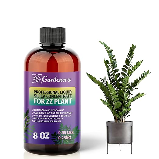 𝐏𝐑𝐄𝐌𝐈𝐔𝐌 Liquid Silica Plant Supplement - 8oz (250mL) - ZZ Plants Liquid Silica Boost Fertilizer - Stronger Stems & Healthy Leaves for Indoor & Outdoor ZZ Plants (Makes 45 Gallons)