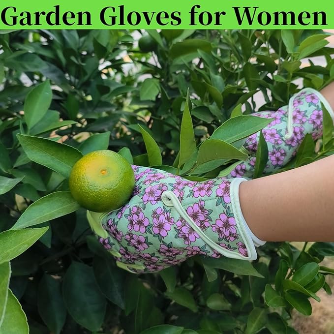 Thorn Proof&Puncture Resistant Gardening Gloves with Grip,Garden Glove for Women, Leather Yard Work Gifts