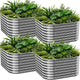 4 PCS Galvanized Raised Garden Bed Outdoor, Metal Garden Bed for Vegetables, Above Ground Garden Box for Flower, Steel Raised Beds for Gardening - 3FT
