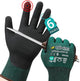 DULFINE ANSI A4 Cut Resistant Work Gloves for Men,6 Pairs Pack.Touchscreen Micro Nitrile Coated,Anti-Slip & Durable for Construction, Wood Cutting,Glass Factory Industrial Use(Large)