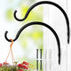 AJART Hanging Plant Hanger Outdoor: 8-Inch Bird Feeder Wall Hooks - Rust-Resistant Plant Bracket Hook for Hanging Flower Baskets