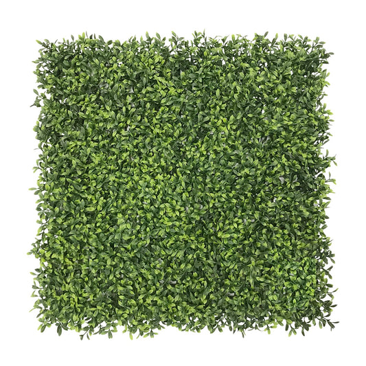 Windscreen4less 27 PCS 20"x20" Artificial Boxwood Panels Faux Plant Grass Green Wall Panel Decoration for Outdoor Indoor Garden Backyard (Green Tea 02)