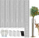 6Pcs Metal Tree Trunk Protector Guard, 48” × 13.7" Mesh Tree Guard with 30 Pcs Ties, 1 Pair of Gloves, 16 Ground Stakes for Tree Protectors from Deer Mowers Trimmers