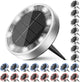 Peasur Solar Ground Lights Outdoor, 24 Pack Flat Solar Powered Disc Lights, IP68 Waterproof, Anti-Rust, Landscape Lighting for Pathway Garden Yard Lawn Walkway Landscape Driveway, Red+Blue+Cool White