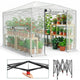 Outvita 8x12ft Greenhouse, Instant Walk-in Pop Up Tent Greenhouse for Indoor Outdoor Gardening Easy Setup Shelter with Roll-up Zipper Entry Doors and Windows