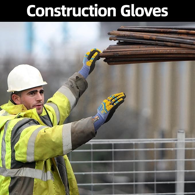 Schwer PRO-SKIN Impact Gloves with ANSI A4 Cut Reistant Protection, Flexible and Comfortable Work Gloves with Grip，Touchscreen, Used for Oil and Gas E&P，Mechanic, Construction, Non-PFAS, L, PM3900-T
