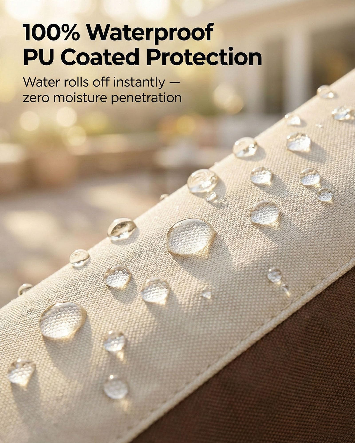 Patio Furniture Covers Set for 3-Piece Bistro Sets, Heavy-Duty 600D Waterproof Outdoor Furniture Covers for 2 Chairs&Side Table,UV Resistant, All-Season Protection for Patio,Porch Backyard,Beige&Brown
