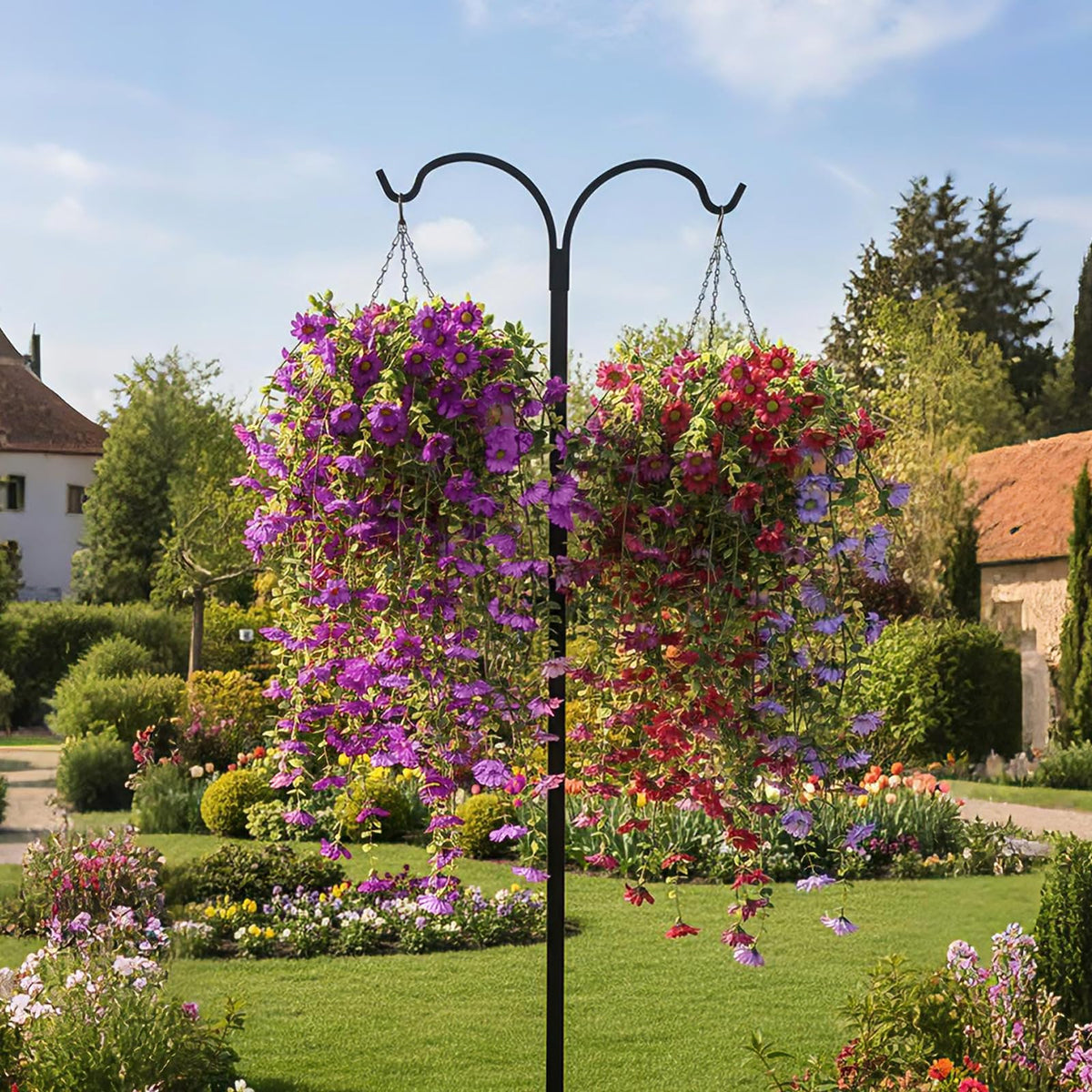 FineCheer 6 Pcs Fall Artificial Hanging Flowers Outdoor, Elegant Color