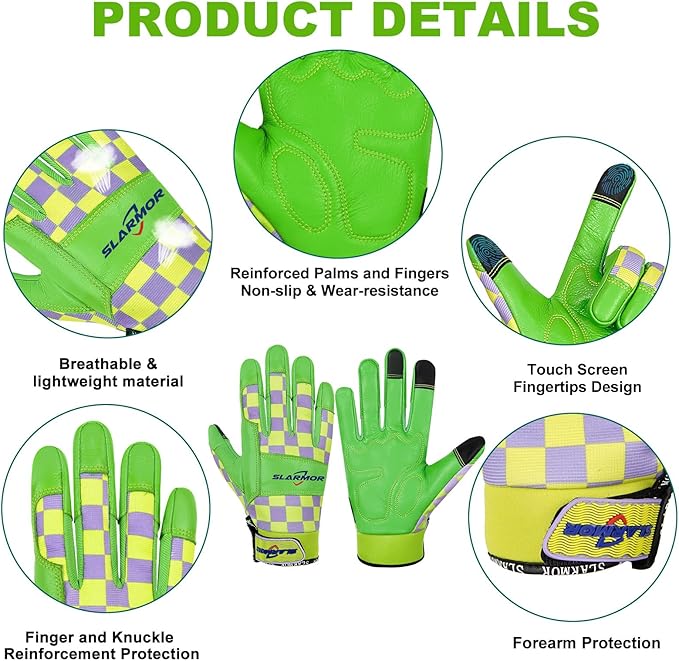 Leather-Gardening-Gloves for Women,Thorn-Proof Work-Gloves for Weeding,Digging,Planting,Pruning Yard garden Gloves