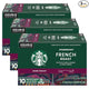 Starbucks Coffee K-Cup Pods, French Roast, Dark Roast Ground Coffee K-Cups for Keurig Brewers, 100% Arabica Coffee, 10 CT K-Cup Pods/Box (Pack of 3 Boxes)