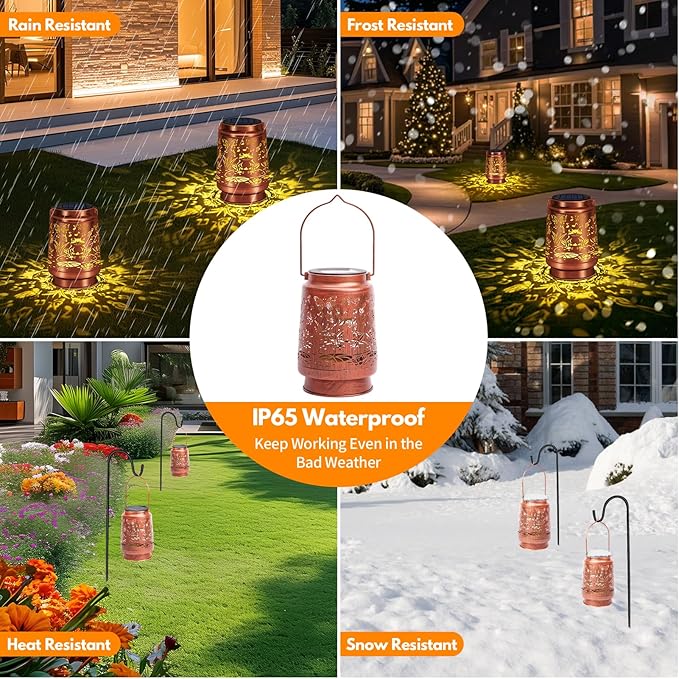 siruitong Solar Lantern Outdoor Lamp Waterproof Decorations Garden Decor, Christmas Birthday Gifts for Women, Mom, Grandma Decorative Garden, Yard, Patio, Lawn, Balcony Porch - Frog