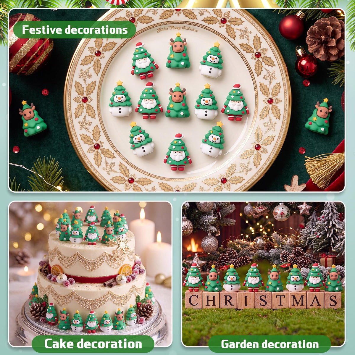 Sonwyoung 30 Pcs Christmas Mini Gnomes, Deer