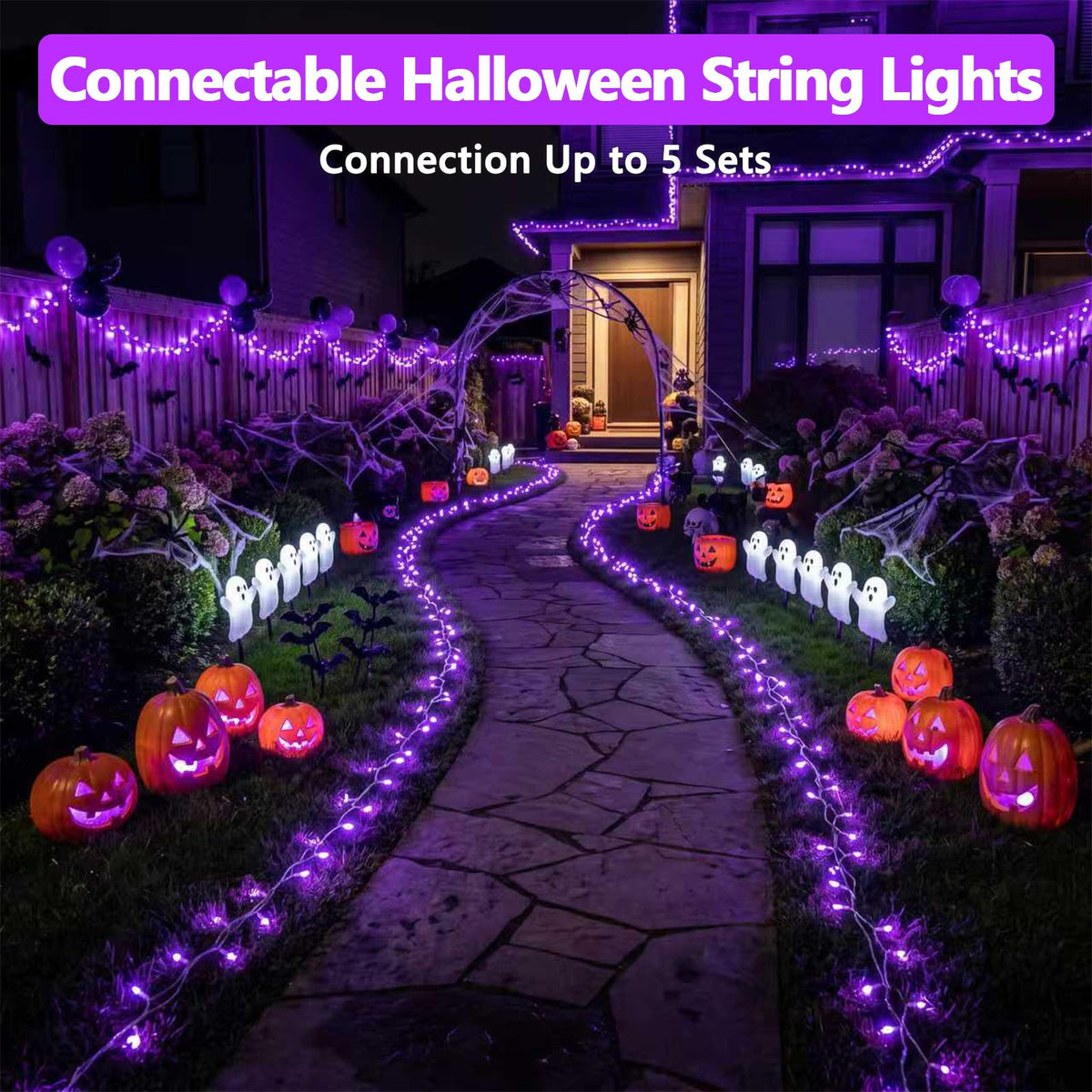 KAQ 240LED 88Ft Connectable String Lights Indoor Outdoor Clear Wire